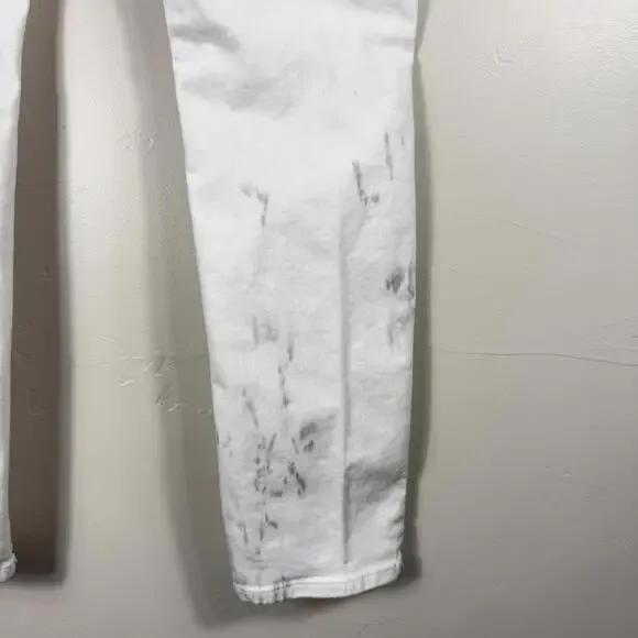Lucky Brand Size 4/27 Solid White Denim Ava Mid-Rise Skinny Jeans 28x27 - Flaws - Picture 4 of 7